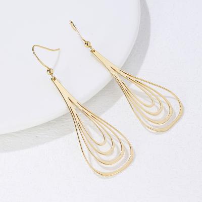 China New High Quality Copper Vintage INS Fashion Earrings Gold Plated Clip On Earrings for sale