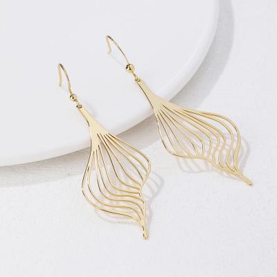 China Simple trend women's style European and American design fashion romantic earrings copper letter gold-plated earrings for sale