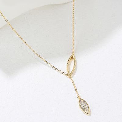 China Europe and America new simple temperament women's alloy chain Zircon inlaid necklace natural exquisite pearl necklace pendant small for girls for sale