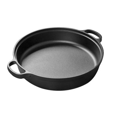 China Sustainable Makers Professional Stick Cast Non Frying Pan Thickened Pre-Seasoned Kitchen Skillet for sale