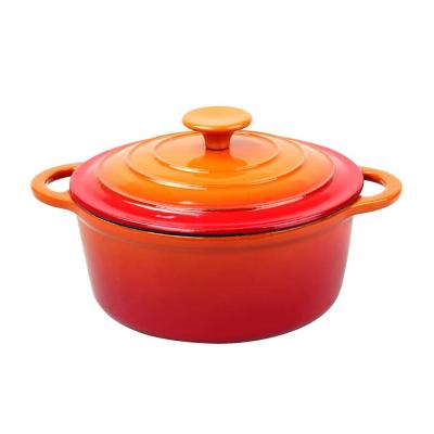 China Sustainable Hot Selling Custom Made Button Cast Iron Pots Casserole Cooking Housewares Non Stick Enamel Cooking Pot for sale