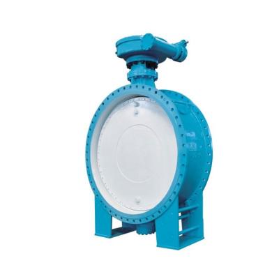 China DEBIEN PN16 DN1000 General Large Size Double Eccentric Flange Butterfly Valve for sale