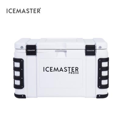 China IceMaster 50L Large Capacity PU Food Storage High Performance Cooler Insulated Rugged Foaming Premium Hard Box for sale