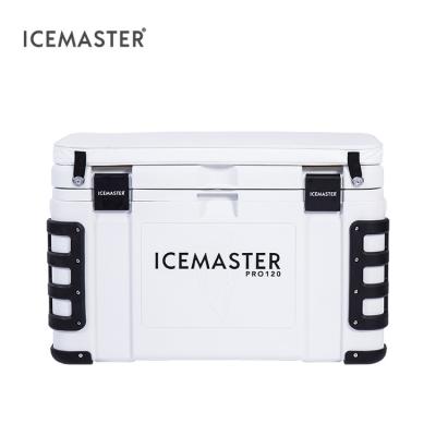 China IceMaster 120L Pro Insulated Rugged Large Capacity Fishing Camping Cooler Anti-Slip Feet Shock Resistance Hard Cooler Box for sale