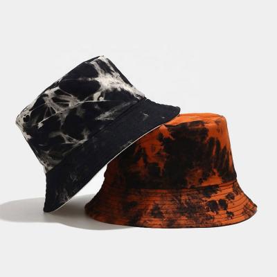 China Custom Embroidery Logo Reversible Bucket Hats Cotton Link Fashion Image Dye Empty Bucket Hat Unisex for sale