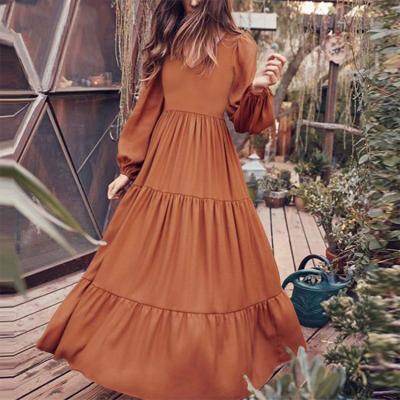 China Anti-Wrinkle Customized V-Neckline Solid Color, Summer Vacation/ Long Sleeve Maxi Beach Dresses For Women for sale