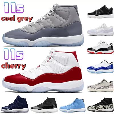 China Jordan 11 Cool Gray Basketball Court Sneakers Aire Liee Basketball Retro Shoes Mens Womens Sport Shoes Sneakers 25th Birthday Purple Cherry for sale