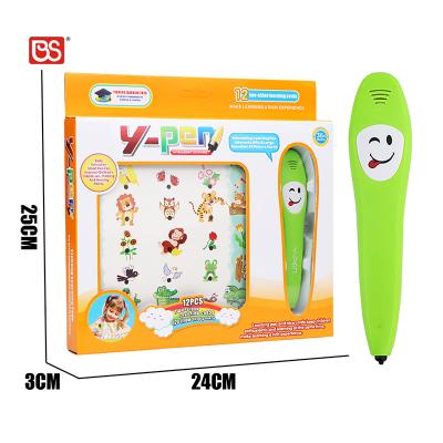 China Battery Operated Educational Smart English Learning Pen With 12Pcs Card And Light 210706657 for sale