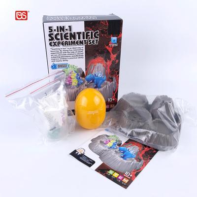 China 5In1 Cartoon Dinosaur Design Crystal Growing Observation Games Science Craft Experiment Set Diy Stem Toys Packing Size for sale