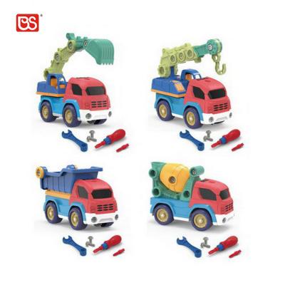 China Set of Construction Trucks Self-Assembly Toys Set Engineering and Construction Machinery DIY Truck Toys for sale