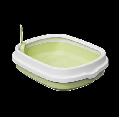 China PP Semi Closed Pet Cleanser Cat Toilet Products Plastic Large Space Box Closed Cat Litter Box Cat for sale