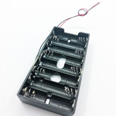 China ABS Smart Lock ABS 8AA or UM3*8 Side by Side in Black with Lead Wire and 2p Connector AA Battery Holder for sale