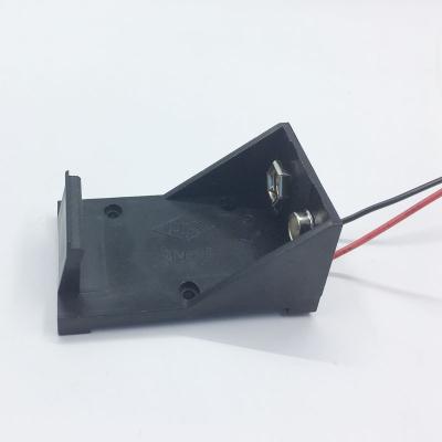 China Single ABS 9V ABS with lead wire or PC pin battery holder for sale