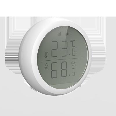 China Smart Home Tuya Zigbee Wifi Wireless Smart Temperature And Humidity Sensor lcd Screen Use With Gateway for sale