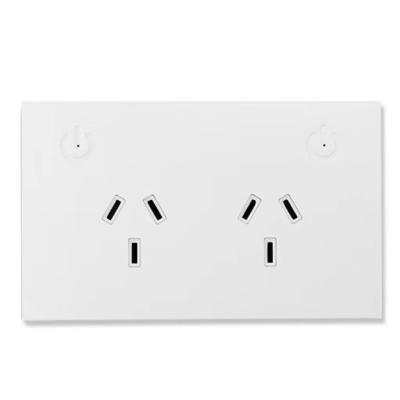 China Glomarket Smart Wall Switch Socket 16A Au 2ac Outlet Supports Google Voice Tuya Remote Connection With SAA Rohs for sale