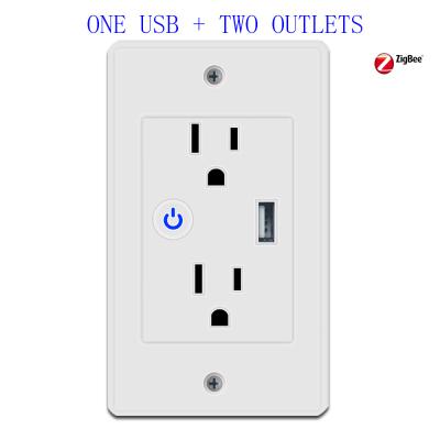 China Glomarket Smart Plug Socket Us Dedicated Smart In-wall Outlet Oem Support Amazon Google Can Be Customized With Usb Port for sale