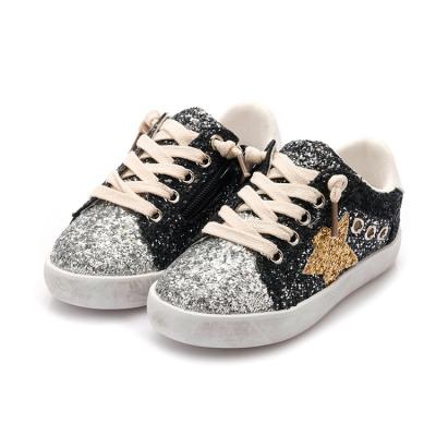 China Low Price Anti-slippery Hot Selling Professional Children's Casual Shoes Boy Sports Shoes Color Sequin Canvas Shoes for sale