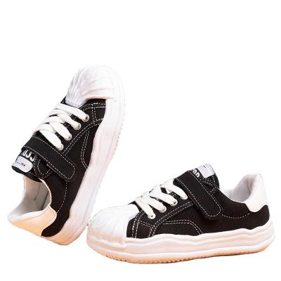 China Breathable Children's Stylish Canvas Shoes Board Shoe Kids Shoe White Small Sneaker for sale