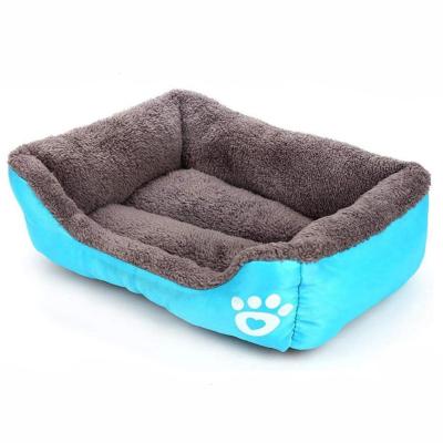 China Sale Faux Fur Calming Soft Bedroom Mat Autumn Winter Waterproof Kennel Dog Baskets Nest Fleece Warm Comfy Kennel Sofa Pet Cat Dog Bed for sale