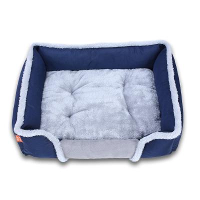 China Breathable Sofa Mat Super Soft Fluffy Comfortable Plush Dog Cushion Pet Bed For Cat Dog House Sleeping Bed Cat Winter Warm Thicken Pet Beds for sale