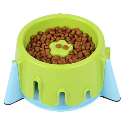 China 2021 New Dog Puppy Cat Eating Dish Bowl Anti-Gulping Plastic Food Bowl Non-Automatic Slow Feeder Anti Choking Dish for sale