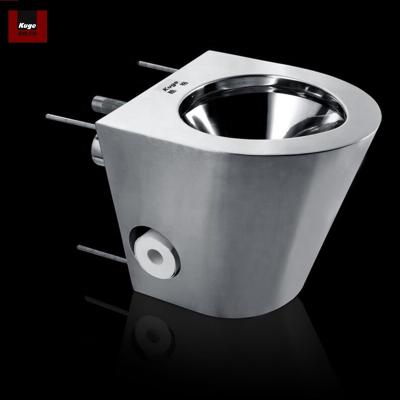 China New Style Double-Flow Toilet Pissing Wc Toilet Stainless Steel Prison Wall Mounted Toilet Bowl for sale