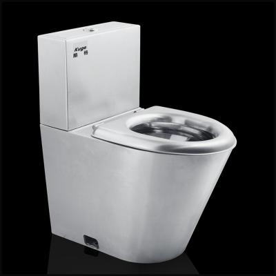 China Double-flow Hotel WC Toilet Stainless Steel Piss Wc Toilet Wholesale Manufacture for sale