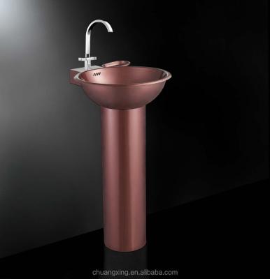 China Modern Bathroom Hand Sink Stainless Steel Hand Freestanding Sink With Good Price for sale