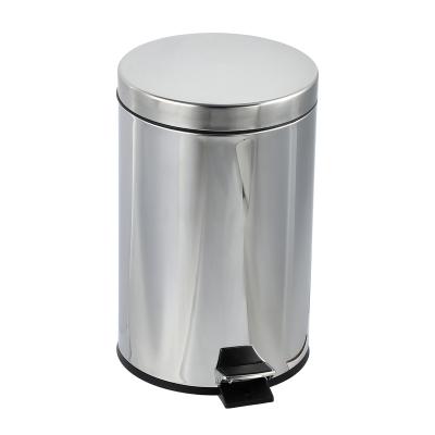 China Foot Pedal Stainless Steel Garbage Bin Stored Durable Home Trash Can for sale