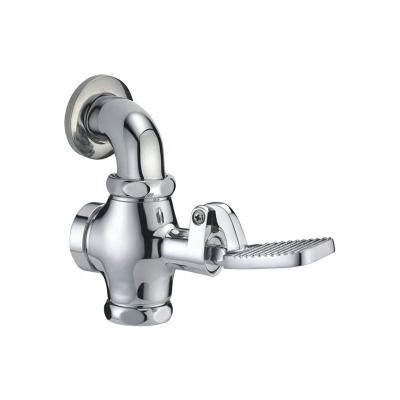 China Modern Foot Operated Water Saving Flusher Valve Toilet WC Drain Valve For Metro for sale