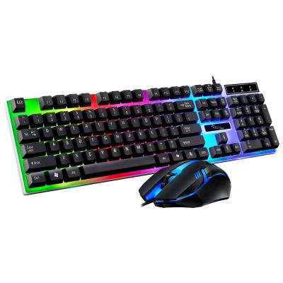 China 2021 New Arrival Metal RGB Keyboard And Mouse Combo Led RGB Backlit For Windows For PC Gamer for sale