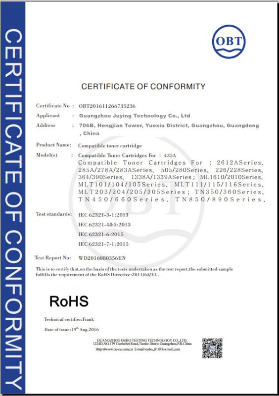 RoHS - Guangzhou Juying Technology Co., Ltd.