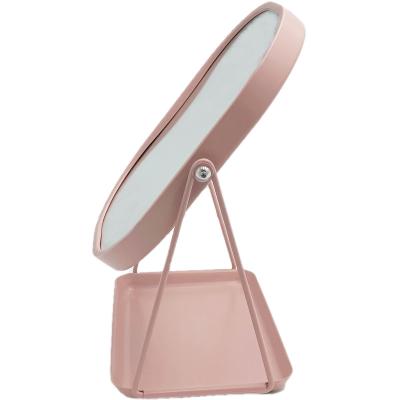 China 1X 5X 7X 10X Metal Magnifying Magnifying Oval Around Desk Stand Table Portable Vanity Makeup Mirror for sale