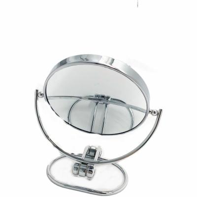 China Doubled Magnify Magnify Makeup Mirrors Rotating Table Top Round Double Sided Makeup Desk Cute Mirror for sale