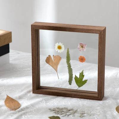 China Flower Wooden Pressed Frames Show Photo Glass Frame For Painting for sale