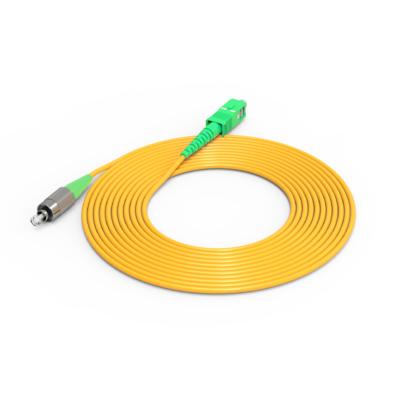 China Guaranteed Single Connection SCAPC - FCAPC Fiber Optic Jumper Patch Grade Single Mode Fiber Cord for sale