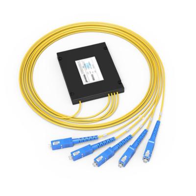 China Accept Customization Fiber 1x4 SCUPC ABS Box Splitter Communication Cable Fiber Optic PLC Splitters for sale