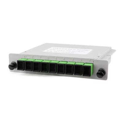 China Cassette Type FTTH Fiber Optic PLC 1x8 Splitter LGX Box With SC APC Connector Fiber Optic PLC Splitters for sale