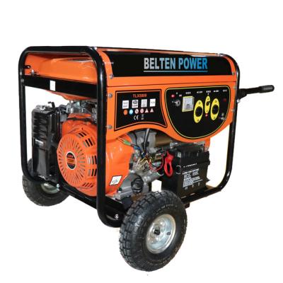 China Electric Start 7500LE Electric With Battery Gasoline Generator 5kw GX390 Engine Sale for sale