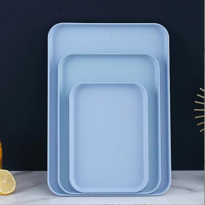 China Touch Wheat Straw Storage Trays Food Safe Big Serving Tray Eco-friendly Home.Restaurant.Bar.Hotel.Wedding Food for sale