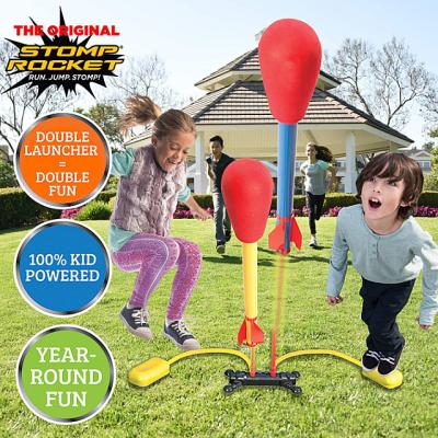 China Child Toy Gifts Amazon Hot Sale Kids Eva Foam Toy Rocket Launcher Two Row Outdoor Double Row Rocket Launcher Toy Toys Rocket In A for sale