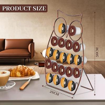 China Grid Design Acrylic Bongrun Coffee Pod Holder Rack For Capsule Storage Racks for sale