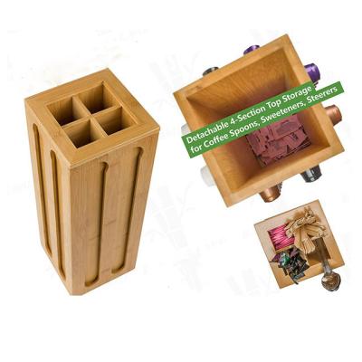 China Wholesale Bamboo Grid Design Environmental Protection Capsule Holder Coffee Capsule Coffee Display Cabinet for sale