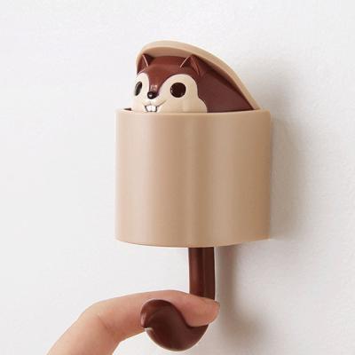 China Kitchen Bathroom Minimalist Household Easy To Install Creative Cute Retractable Decorative Hook for sale