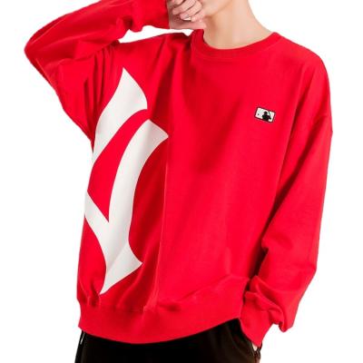 China Wholesale Custom Anti-Wrinkle Couples Dress Solid Color Loose Crewneck Breathable Sweatshirt Sports Sweaters For Boys And Girls for sale