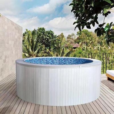 China Wholesale Customized Steel Frame + Round PVC Liner Galvanized Steel Pool With PVC Liner Outdoor Hot Spring Spa Pool Buried Earth Swim Pool for sale