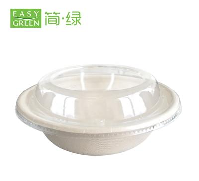 China Easy Green Disposable 16oz Deli Packaging Biodegradable Sugar Cane Bagasse Food Container With Lid for sale