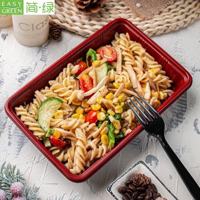 China Easy Green Disposable Plastic Compartment Food PP Microwave Take Out Food Container for sale