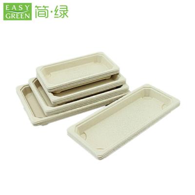 China Wholesale China Food Paper Pulp Sushi Box Sushi Container Paper Food Packaging With Lid for sale