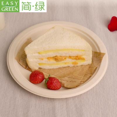 China Biodegradable Sugarcane Easy Green Direct Renewable Bagasse Disposable Factory Disposable Dish for sale